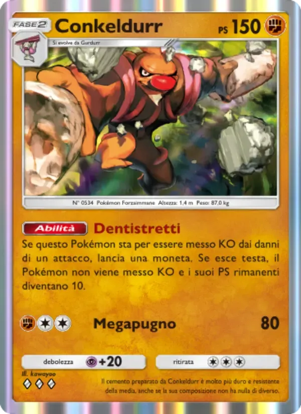 Conkeldurr card in Italian