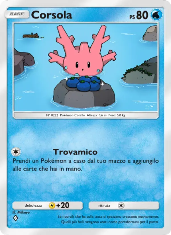 Corsola card in Italian