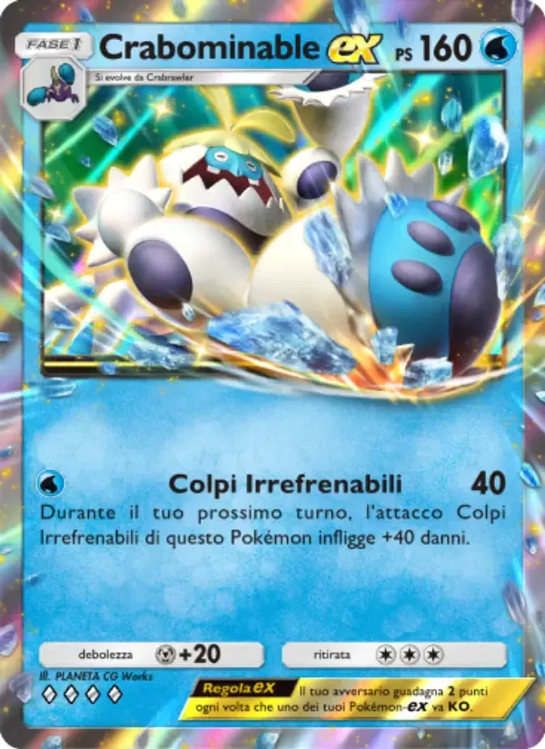 Crabominable ex card in Italian