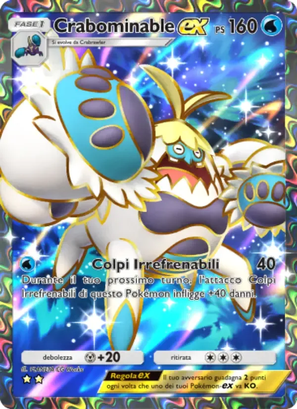 Crabominable ex card in Italian