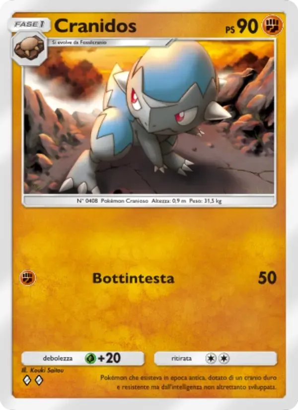 Cranidos card in Italian