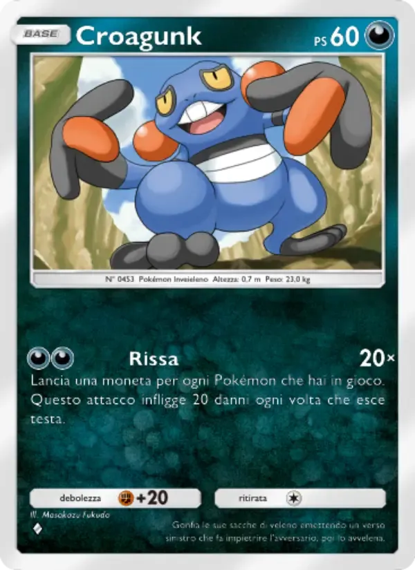 Croagunk card in Italian