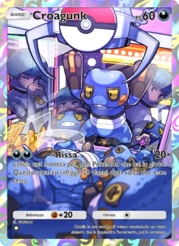 Croagunk card in Italian