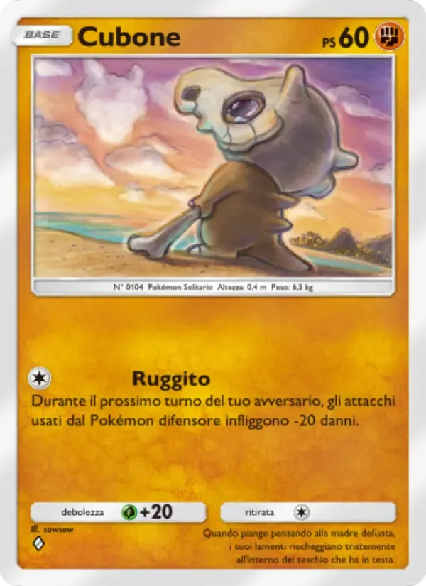 Cubone card in Italian