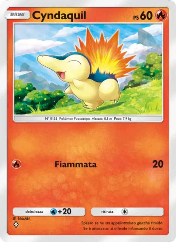 Cyndaquil card in Italian