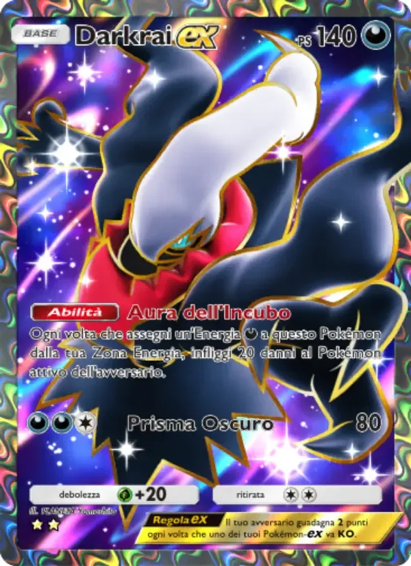 Darkrai ex card in Italian