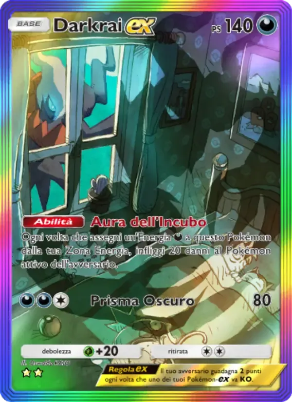 Darkrai ex card in Italian