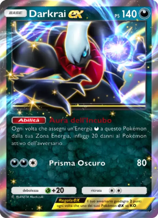 Darkrai ex card in Italian