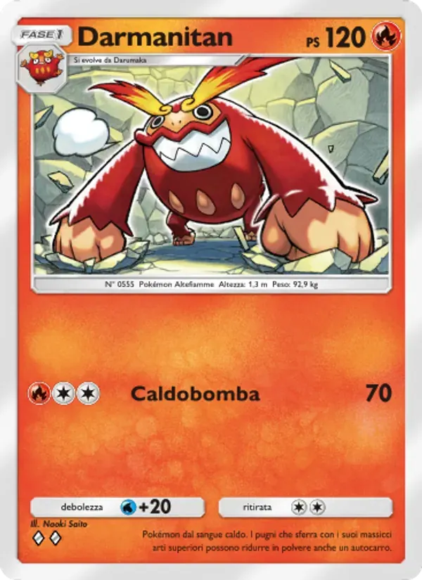 Darmanitan card in Italian