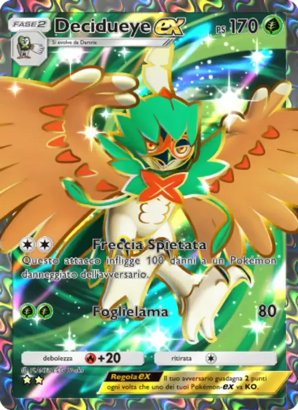 Decidueye ex card in Italian