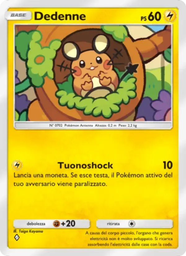 Dedenne card in Italian