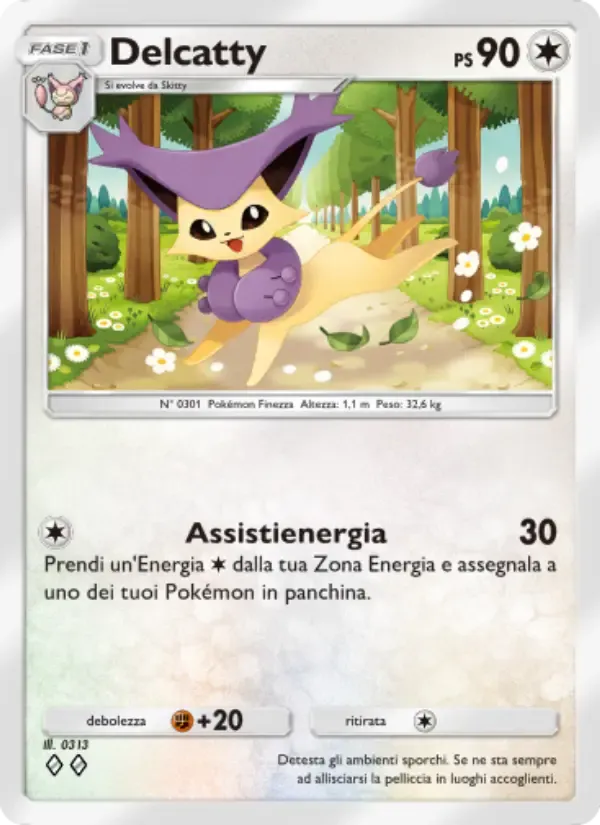 Delcatty card in Italian