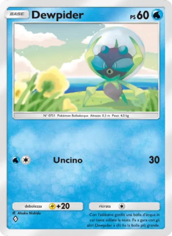 Dewpider card in Italian