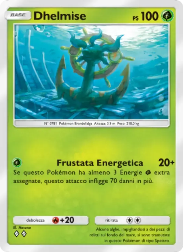 Dhelmise card in Italian