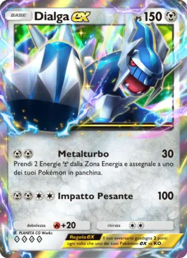 Dialga ex card in Italian