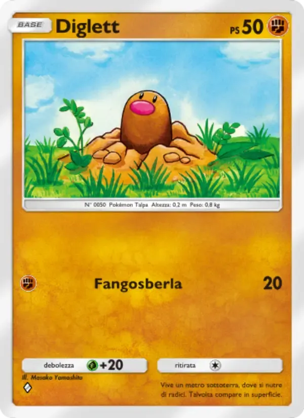 Diglett card in Italian