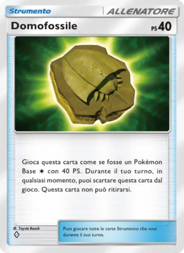 Dome Fossil card in Italian