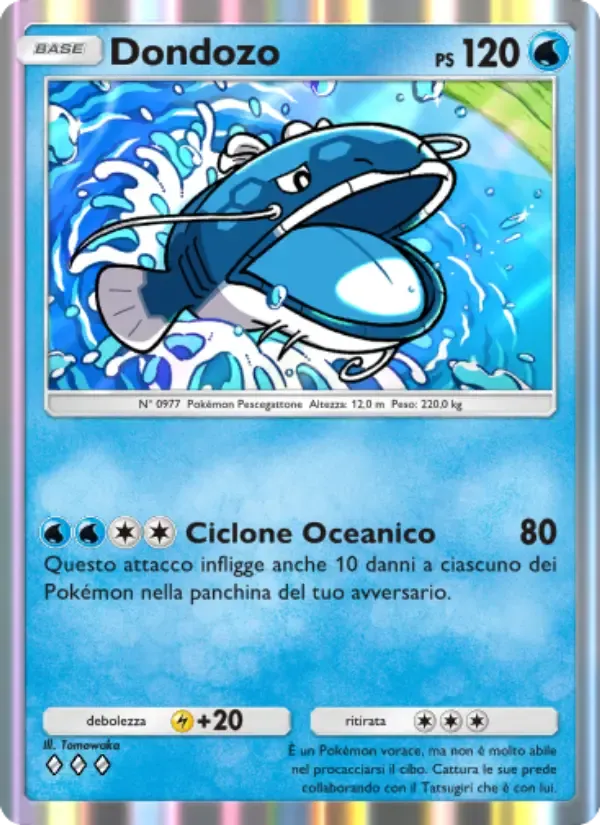 Dondozo card in Italian