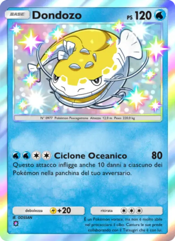 Dondozo card in Italian
