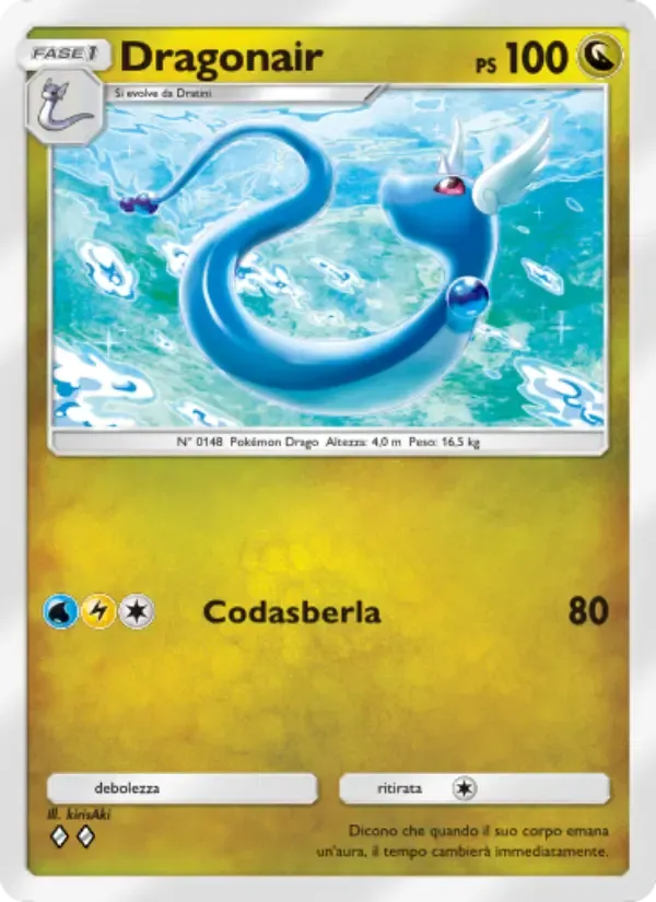 Dragonair card in Italian