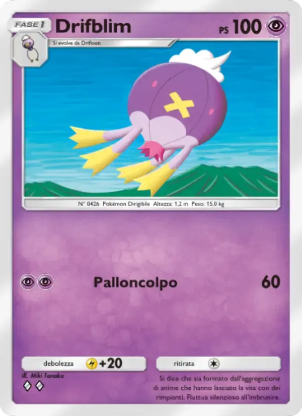 Drifblim card in Italian