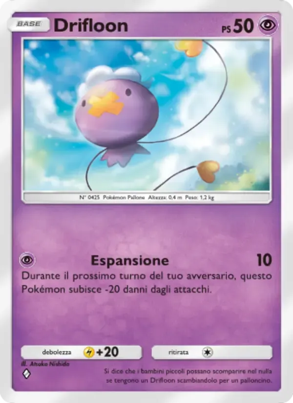 Drifloon card in Italian