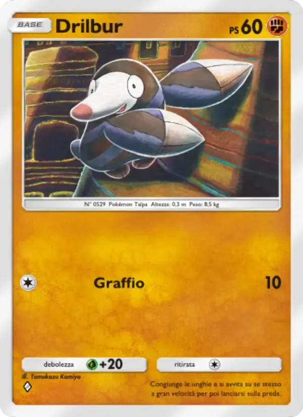 Drilbur card in Italian
