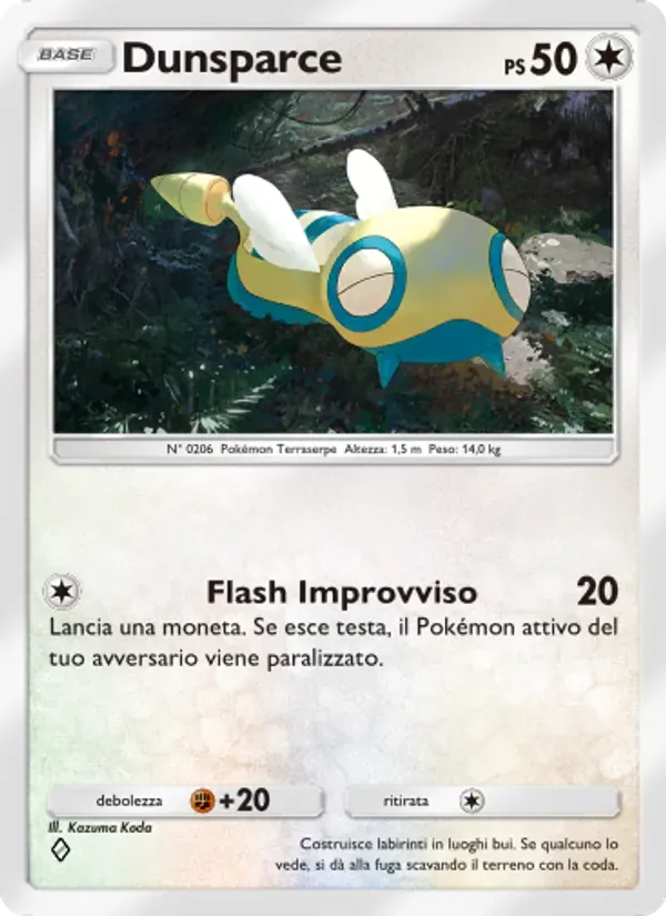 Dunsparce card in Italian