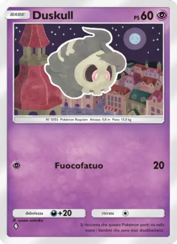 Duskull card in Italian