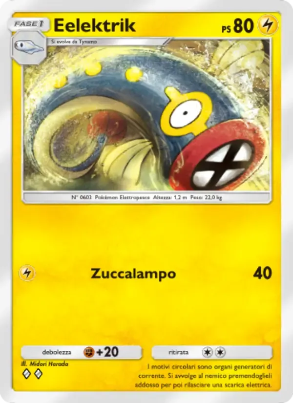 Eelektrik card in Italian
