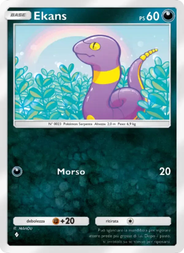 Ekans card in Italian