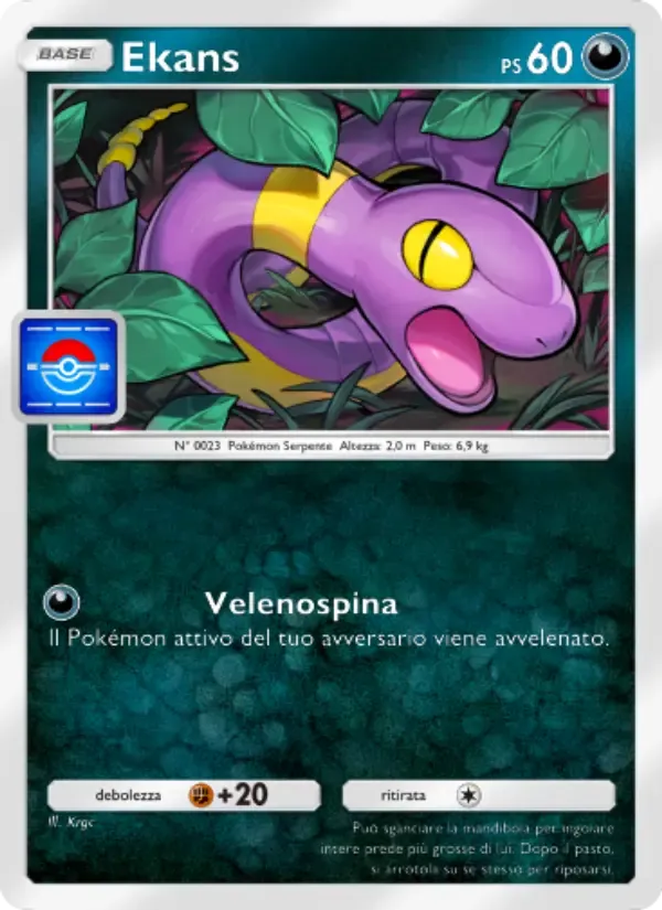 Ekans card in Italian