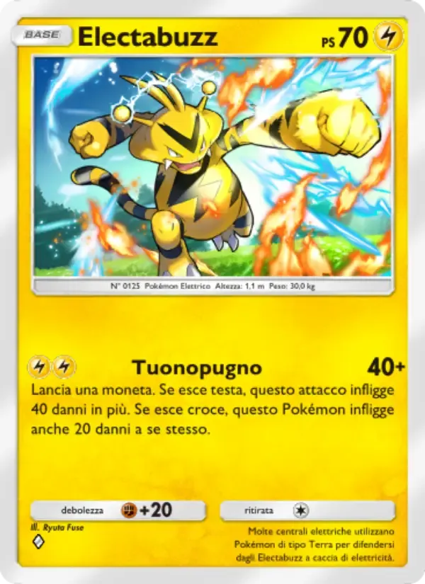 Electabuzz card in Italian