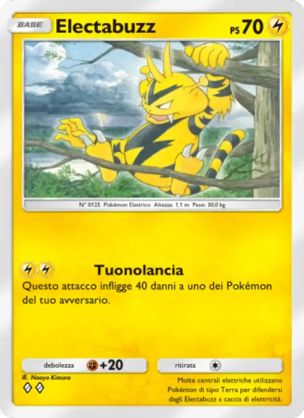 Electabuzz card in Italian