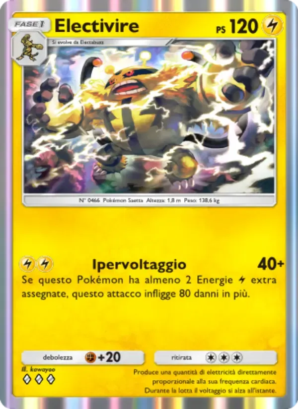 Electivire card in Italian