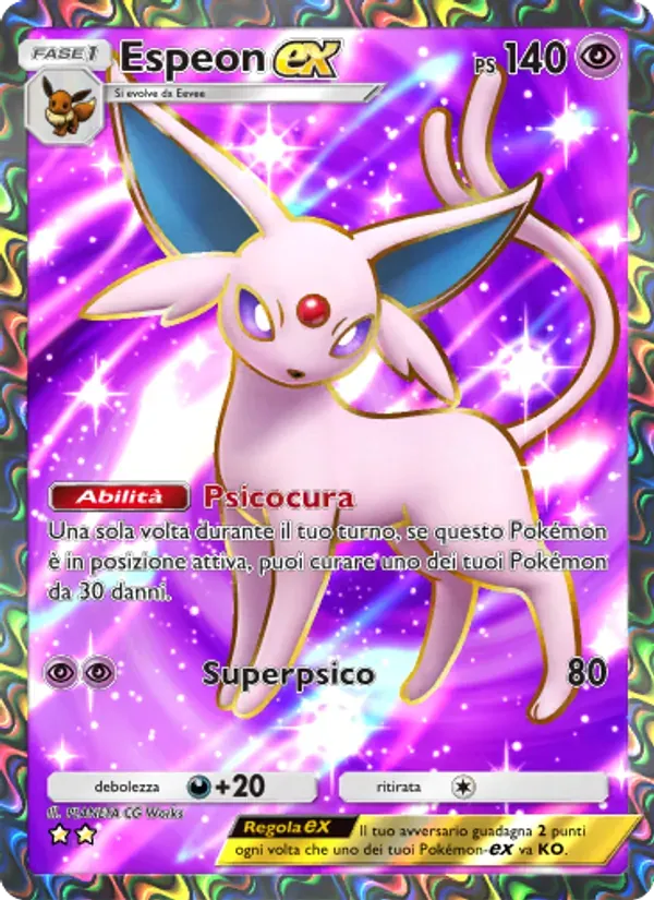 Espeon ex card in Italian