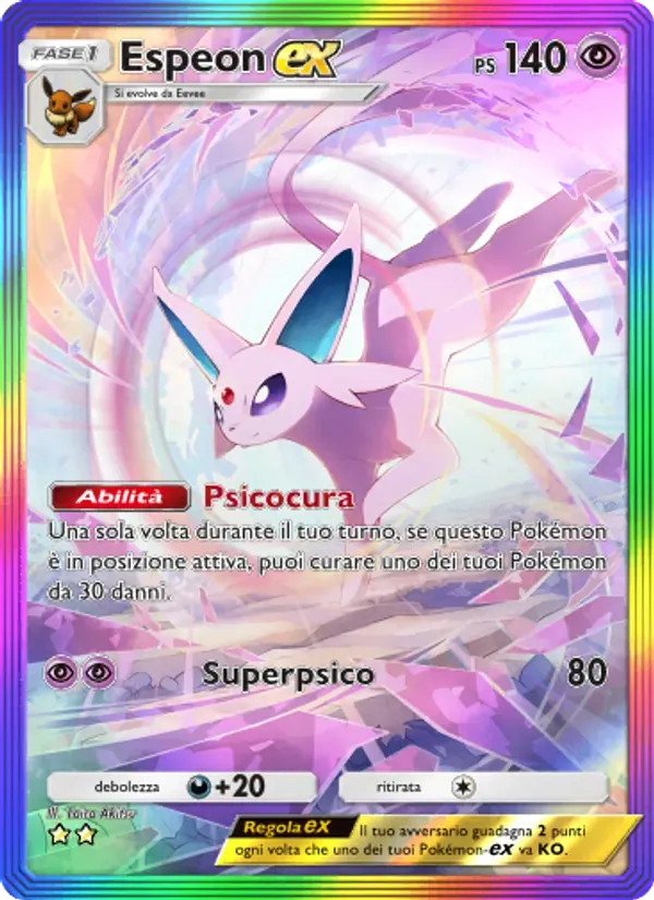 Espeon ex card in Italian