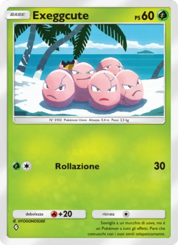 Exeggcute card in Italian