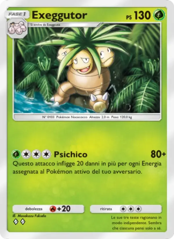 Exeggutor card in Italian