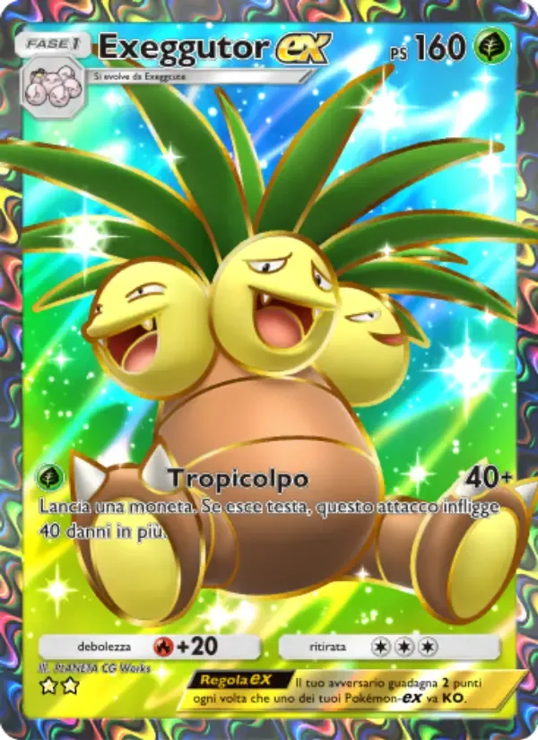 Exeggutor ex card in Italian