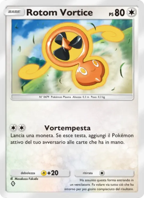 Fan Rotom card in Italian