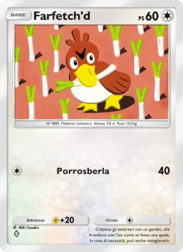 Farfetch'd card in Italian