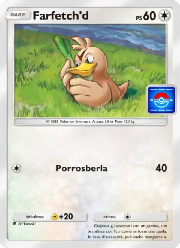 Farfetch'd card in Italian