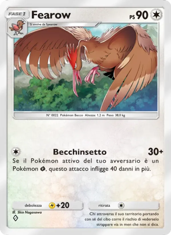 Fearow card in Italian