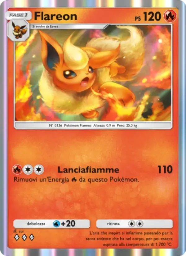 Flareon card in Italian