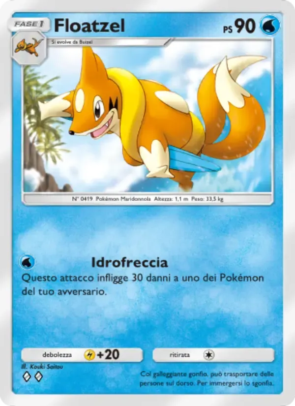 Floatzel card in Italian