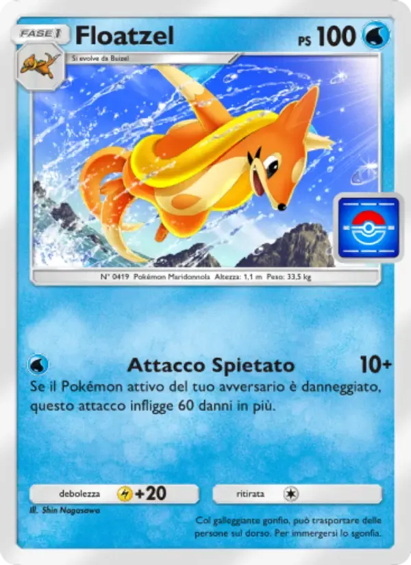 Kartu Floatzel dalam bahasa Italia