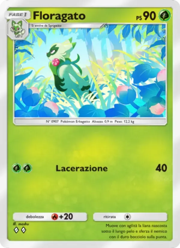 Floragato card in Italian