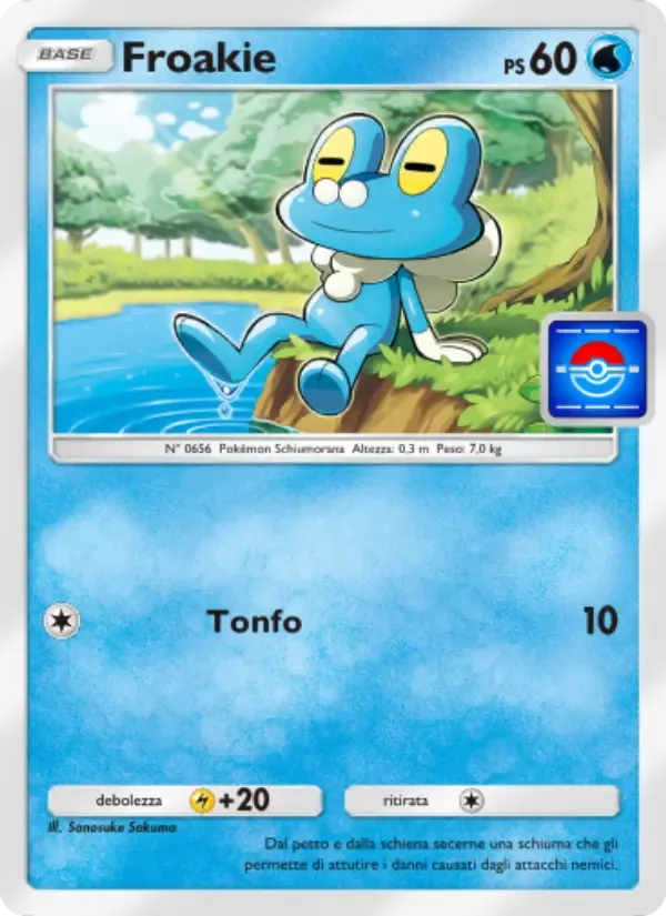 Froakie card in Italian
