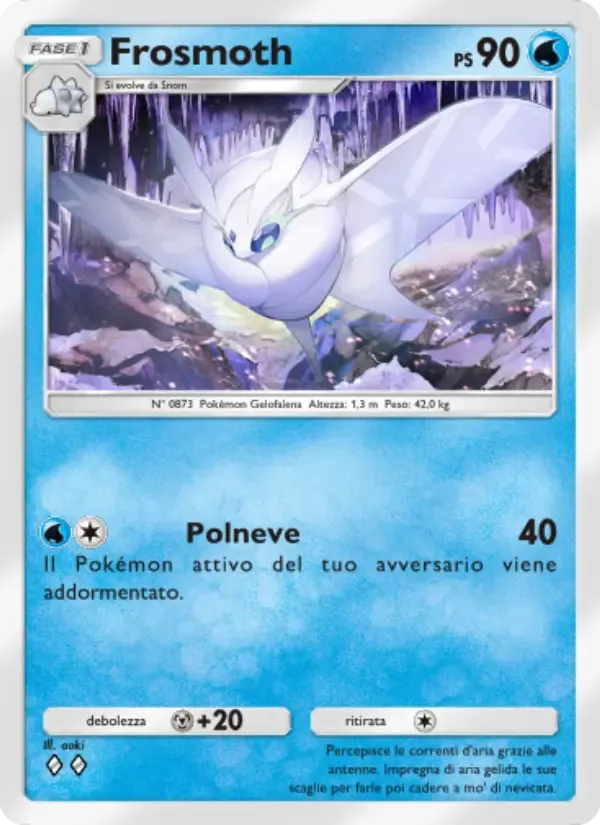 Frosmoth card in Italian
